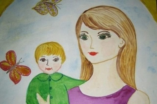 Рисунки карандашом матери и ребенка (31 фото) #18