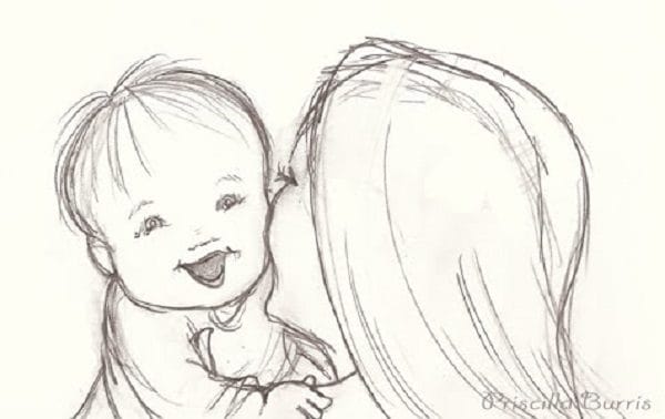 Рисунки карандашом матери и ребенка (31 фото) #22