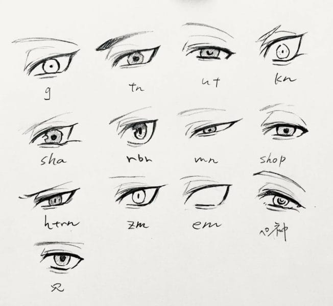 Анимешные глаза: 150 рисунков
