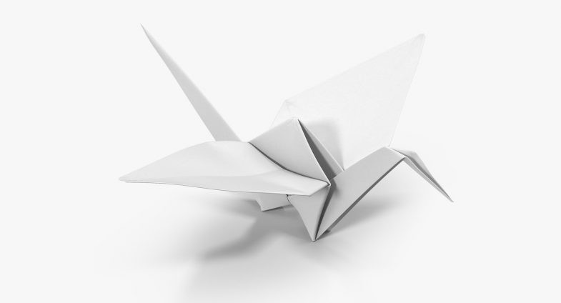 Оригами журавлик