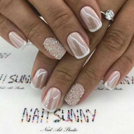 Свадебный маникюр 2019: более 100 фото идей красивого дизайна ногтей для невесты #56