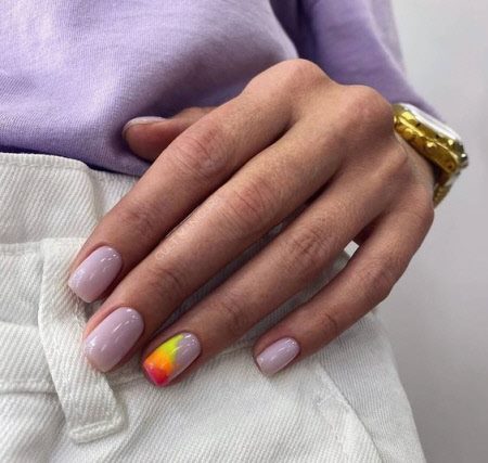Красивый дизайн ногтей на короткие ногти 2022. Более 100 фото модного маникюра #92