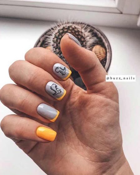 Дизайн ногтей гель-лаком 2021: фото модных тенденций красивого маникюра #63