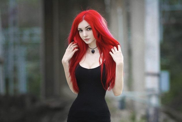 Красный цвет волос для дерзких и непредсказуемых #3