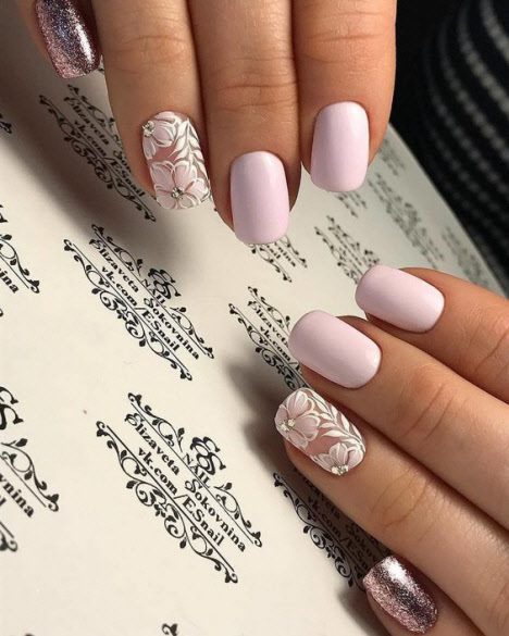 Свадебный маникюр 2019: более 100 фото идей красивого дизайна ногтей для невесты #109