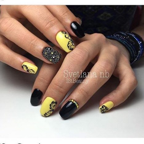Красивые сочетания цветов в маникюре. Фото новинки модных идей на короткие и длинные ногти #55