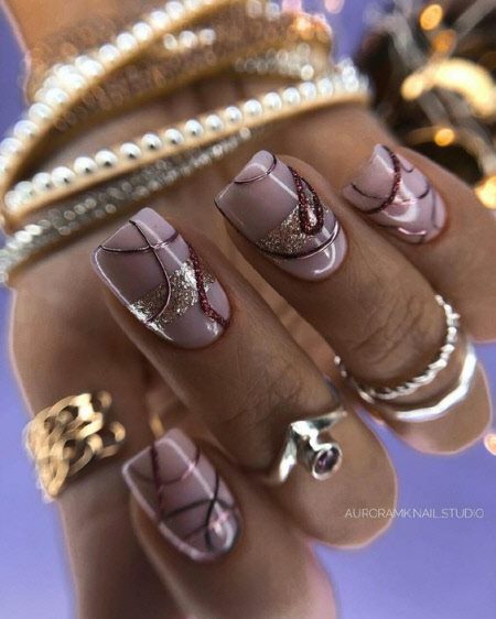 Маникюр осень 2023: фото новинки трендового дизайна ногтей. Более 150 фото #166