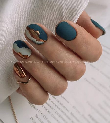 Дизайн ногтей гель-лаком 2021: фото модных тенденций красивого маникюра #30