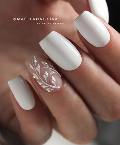 Свадебный маникюр 2019: более 100 фото идей красивого дизайна ногтей для невесты #105