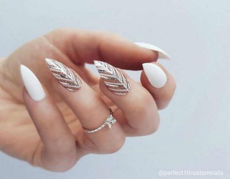 Свадебный маникюр 2019: более 100 фото идей красивого дизайна ногтей для невесты #80
