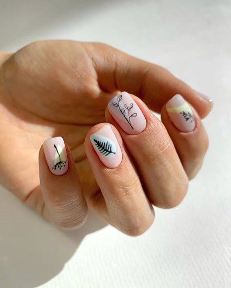 Красивый дизайн ногтей на короткие ногти 2022. Более 100 фото модного маникюра #91