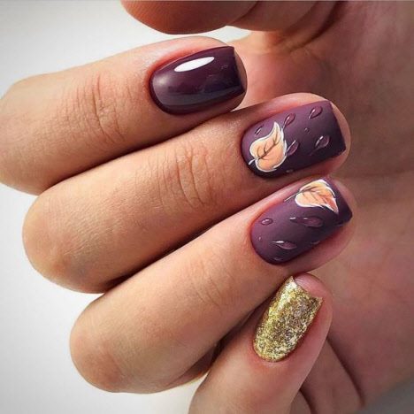 Темный маникюр 2020: фото новинки красивого дизайна ногтей на короткие и длинные ногти #61