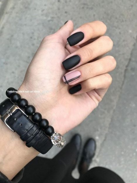 Темный маникюр 2020: фото новинки красивого дизайна ногтей на короткие и длинные ногти #51