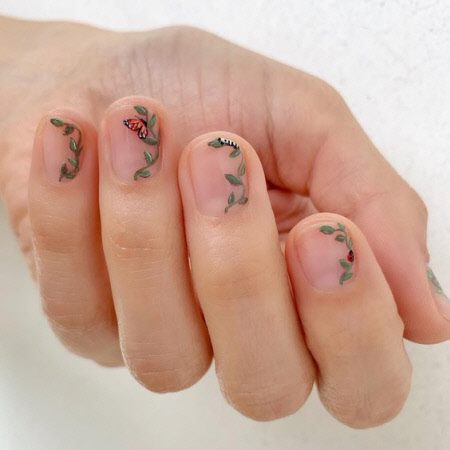 Красивый дизайн ногтей на короткие ногти 2022. Более 100 фото модного маникюра #154