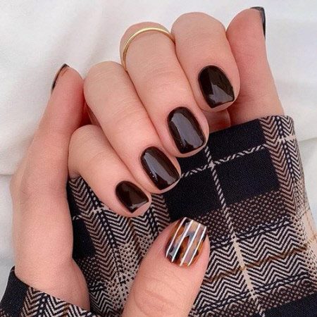 Красивый дизайн ногтей на короткие ногти 2022. Более 100 фото модного маникюра #146