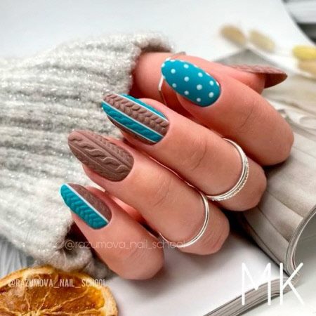 Маникюр осень 2023: фото новинки трендового дизайна ногтей. Более 150 фото #111
