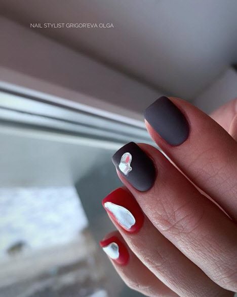 Новинка маникюра 2019-2020: техника слезы единорога или жидкий метал на ногтях. Фото модных и красивых сочетаний на короткие и длинные ногти #87