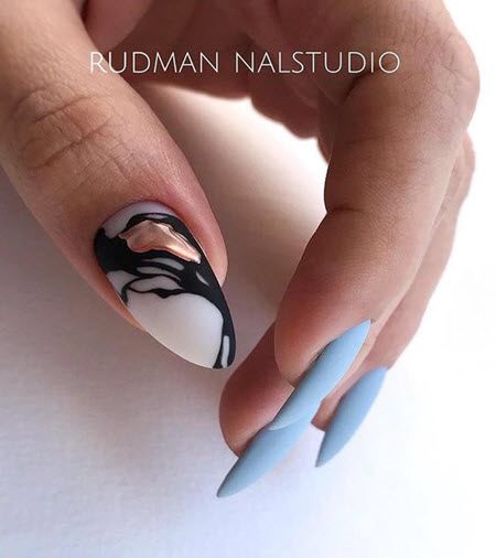 Модный дизайн ногтей гель-лаком 2020-2021. Фото новинки лучших идей трендового маникюра. Более 150 фото #42