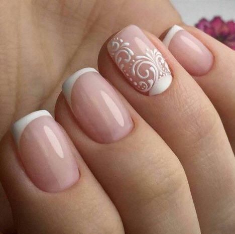 Свадебный маникюр 2019: более 100 фото идей красивого дизайна ногтей для невесты #69