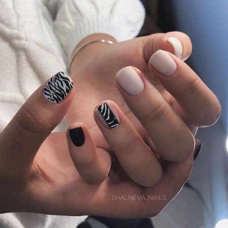 Красивый дизайн ногтей на короткие ногти 2022. Более 100 фото модного маникюра #141