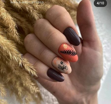 Маникюр осень 2023: фото новинки трендового дизайна ногтей. Более 150 фото #18