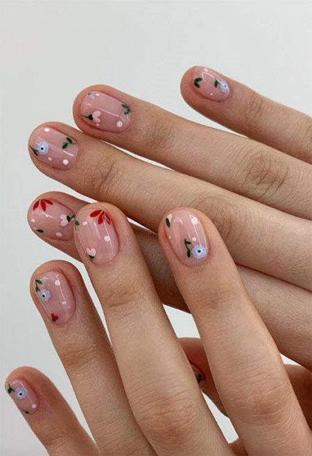 Красивый дизайн ногтей на короткие ногти 2022. Более 100 фото модного маникюра #6