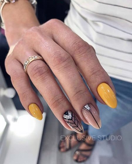 Дизайн ногтей гель-лаком 2021: фото модных тенденций красивого маникюра #92