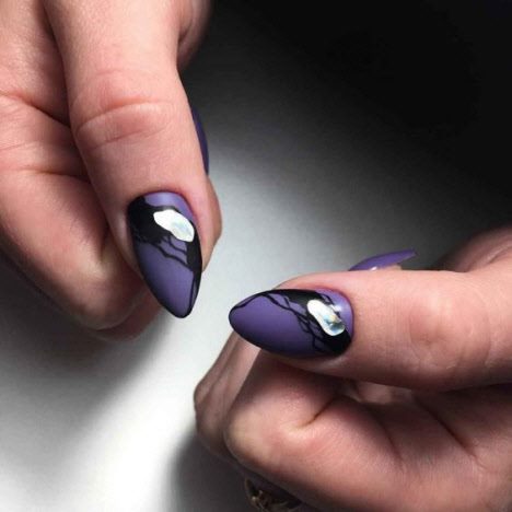 Новинка маникюра 2019-2020: техника слезы единорога или жидкий метал на ногтях. Фото модных и красивых сочетаний на короткие и длинные ногти #14