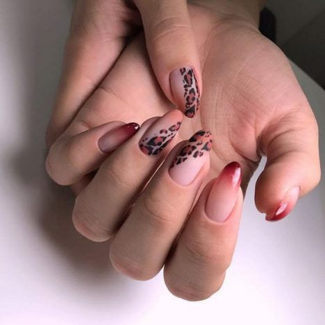 Модный маникюр с леопардовым принтом. 85 фото лучших идей на короткие и длинные ногти #28