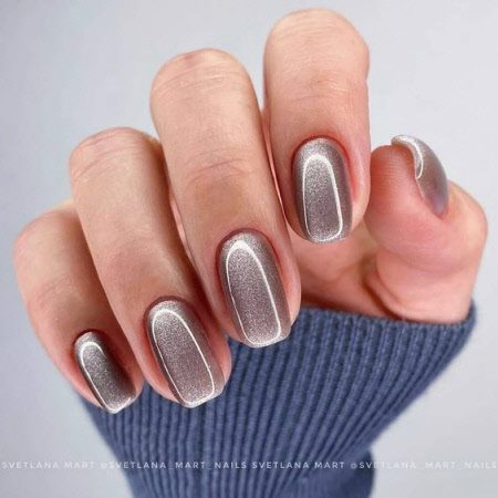 Красивый дизайн ногтей на короткие ногти 2022. Более 100 фото модного маникюра #23