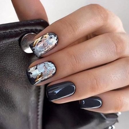 Красивый дизайн ногтей на короткие ногти 2022. Более 100 фото модного маникюра #109