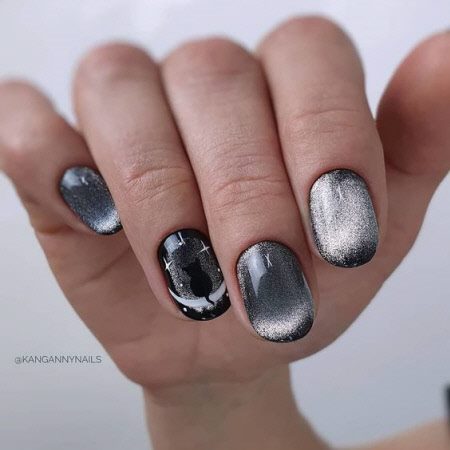 Красивый дизайн ногтей на короткие ногти 2022. Более 100 фото модного маникюра #25