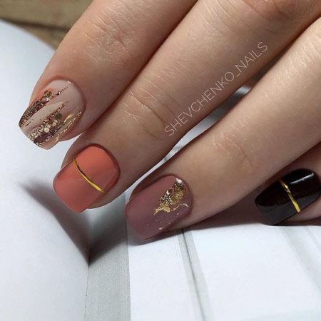 Красивый дизайн ногтей на короткие ногти 2022. Более 100 фото модного маникюра #110