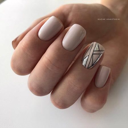 Модный маникюр геометрия 2021: более 100 фото новинок красивого дизайна ногтей #27