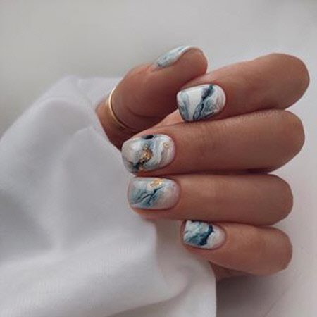 Красивый дизайн ногтей на короткие ногти 2022. Более 100 фото модного маникюра #18