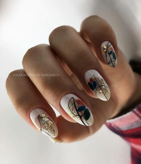 Маникюр осень 2023: фото новинки трендового дизайна ногтей. Более 150 фото #57