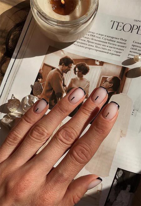 Модный маникюр геометрия 2021: более 100 фото новинок красивого дизайна ногтей #43