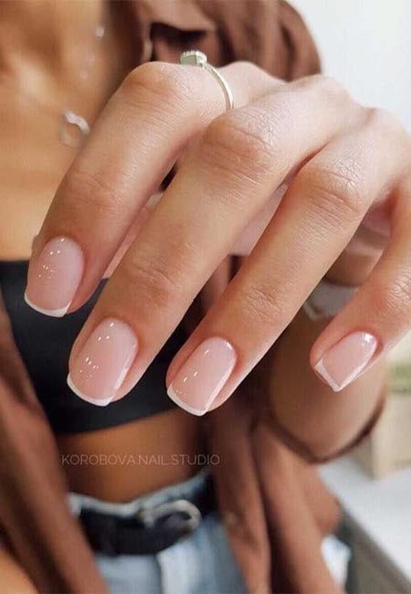Маникюр осень 2021 на короткие ногти. Более 100 фото модного дизайна ногтей #77