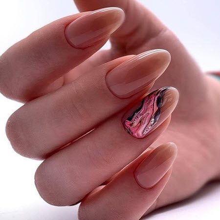 Маникюр на овальные ногти 2021: актуальные фото новинки и модные тенденции дизайна ногтей #17