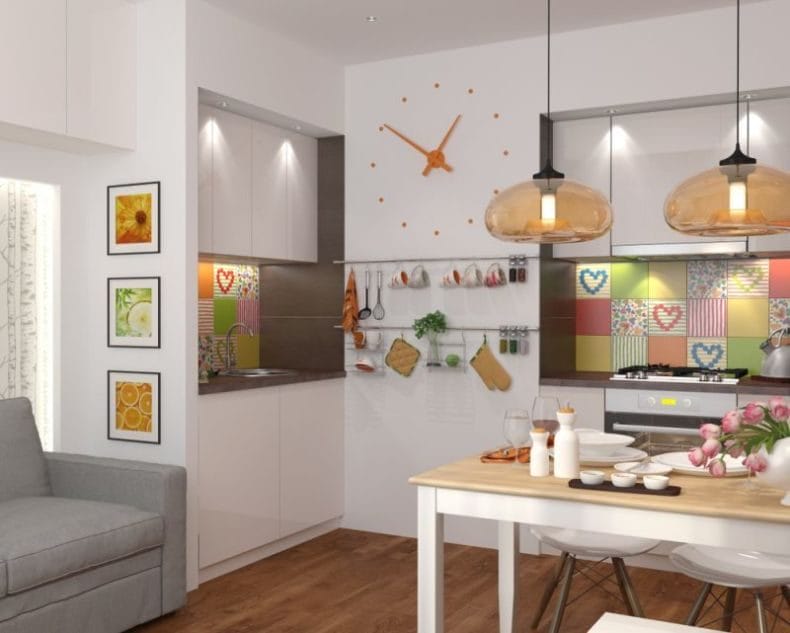 Интерьер кухни 6 кв. м. — лучшие идеи, фото новинки, секреты оформления красивого дизайна маленькой кухни #25