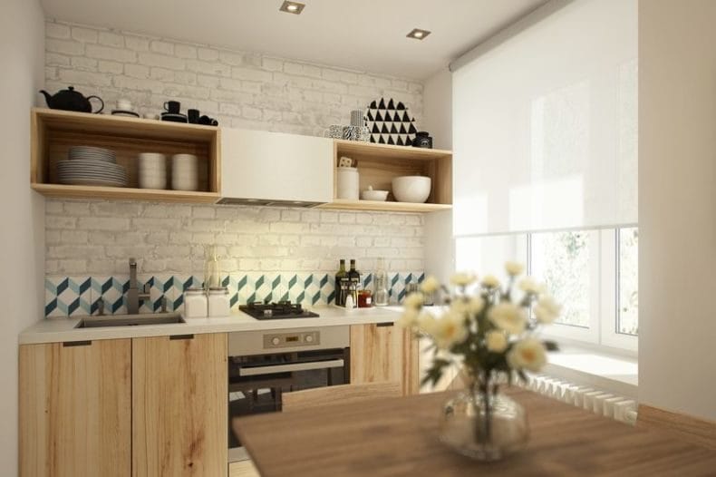 Интерьер кухни 6 кв. м. — лучшие идеи, фото новинки, секреты оформления красивого дизайна маленькой кухни #13