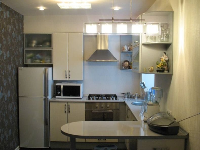 Интерьер кухни 6 кв. м. — лучшие идеи, фото новинки, секреты оформления красивого дизайна маленькой кухни #22