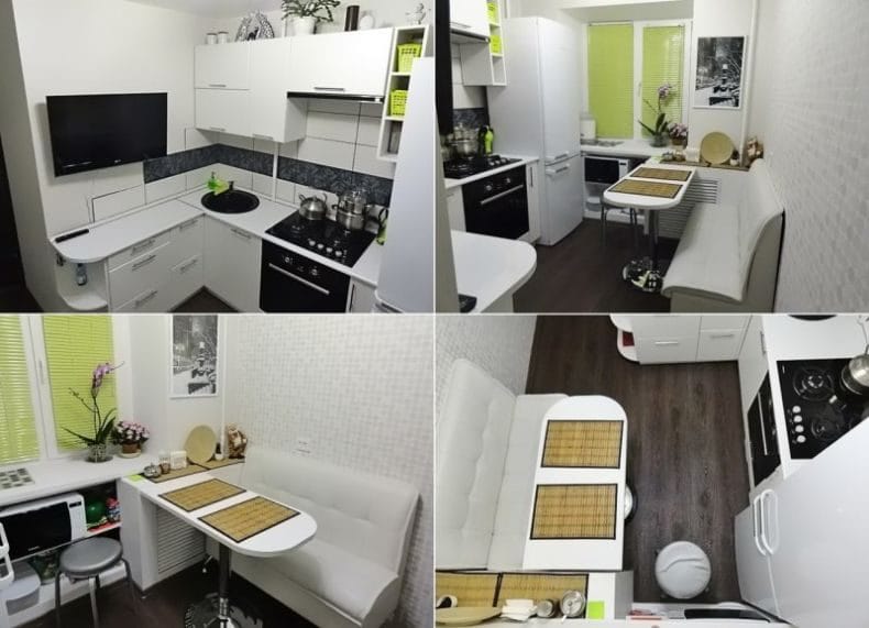 Интерьер кухни 6 кв. м. — лучшие идеи, фото новинки, секреты оформления красивого дизайна маленькой кухни #49