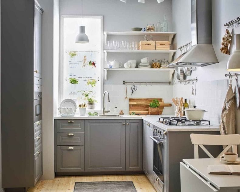Интерьер кухни 6 кв. м. — лучшие идеи, фото новинки, секреты оформления красивого дизайна маленькой кухни #73