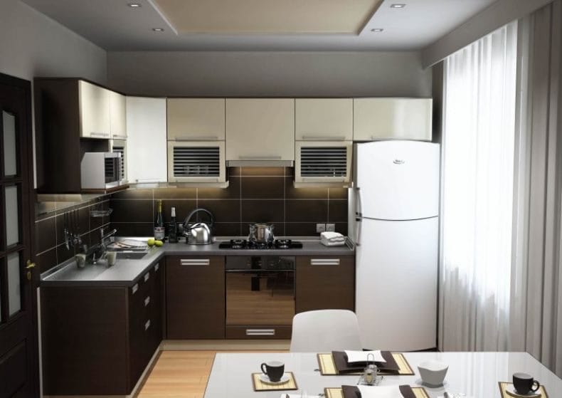 Дизайн кухни 10 м2 — лучшие фото новинки современного интерьера кухни #74
