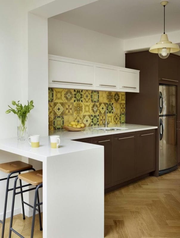 Интерьер кухни 6 кв. м. — лучшие идеи, фото новинки, секреты оформления красивого дизайна маленькой кухни #28