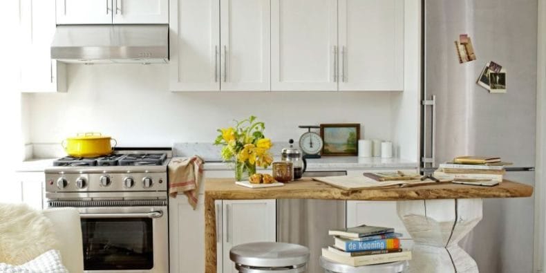Интерьер маленькой кухни — 100 фото идей оформления дизайна на маленькой кухне #15