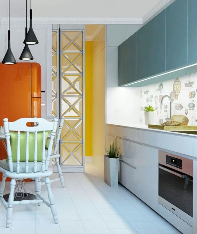 Сочетание цветов в интерьере кухни — 100 фото готовых идей успешного сочетания цветов #70