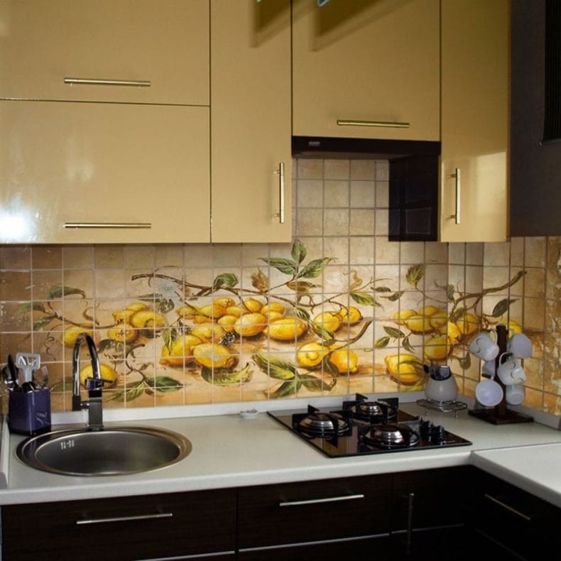 Плитка для кухни на фартук — 110 фото лучших идей оформления фартука на кухне #8