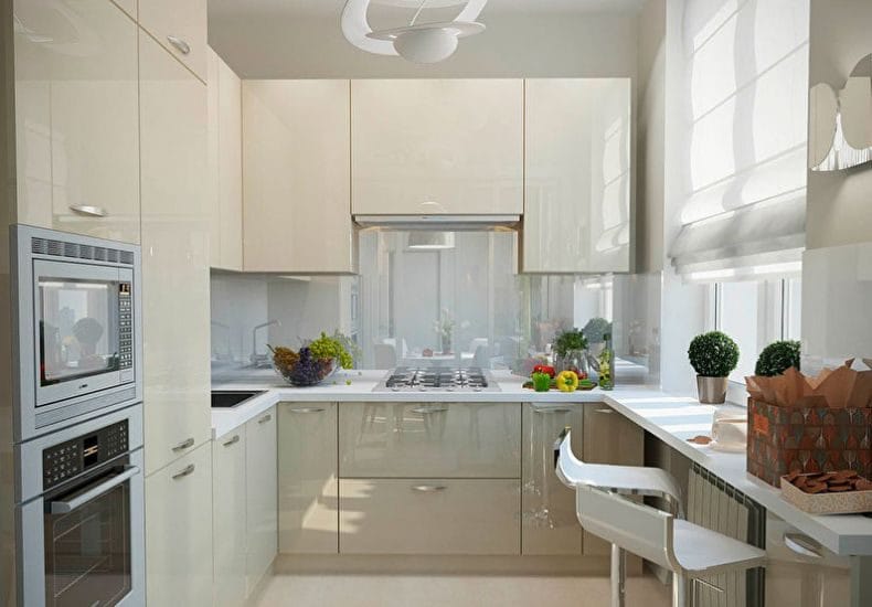 Интерьер кухни 6 кв. м. — лучшие идеи, фото новинки, секреты оформления красивого дизайна маленькой кухни #91